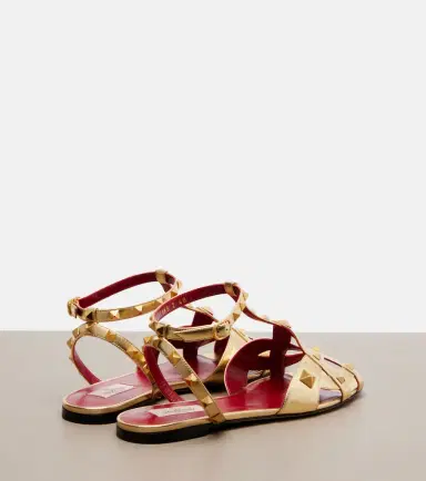 Valentino Garavani Studdy metallic leather sandals | Thumbnail 3