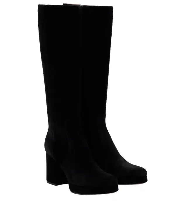 Valentino Garavani Fawcette VLogo suede knee-high boots