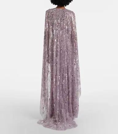 Jenny Packham Elio embellished caped gown | Thumbnail 3
