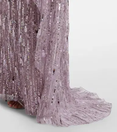 Jenny Packham Elio embellished caped gown | Thumbnail 6