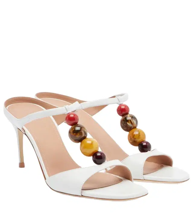 Malone Souliers Lena embellished leather mules