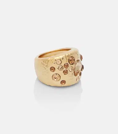 Oscar de la Renta Scramble embellished gold-plated ring | Thumbnail 2 Oscar de la Renta Scramble embellished gold-plated ring | Thumbnail 2