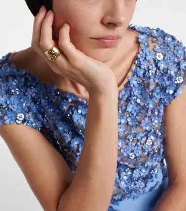Oscar de la Renta Scramble embellished gold-plated ring | Thumbnail 4 Oscar de la Renta Scramble embellished gold-plated ring | Thumbnail 4