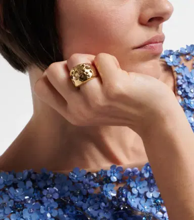 Oscar de la Renta Scramble embellished gold-plated ring | Thumbnail 5 Oscar de la Renta Scramble embellished gold-plated ring | Thumbnail 5