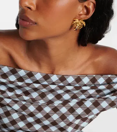 Oscar de la Renta Palm Tree embellished earrings | Thumbnail 5
