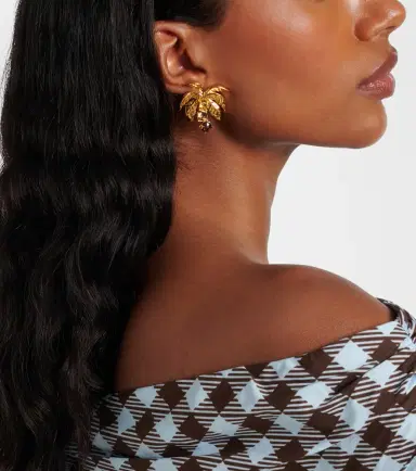 Oscar de la Renta Palm Tree embellished earrings | Thumbnail 6