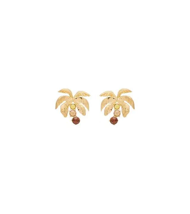 Oscar de la Renta Palm Tree embellished earrings