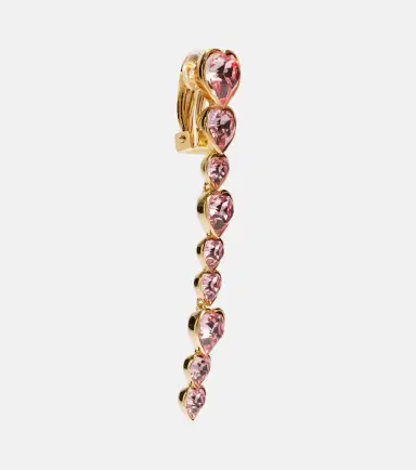Oscar de la Renta Crystal-embellished clip-on earrings | Thumbnail 3 Oscar de la Renta Crystal-embellished clip-on earrings | Thumbnail 3