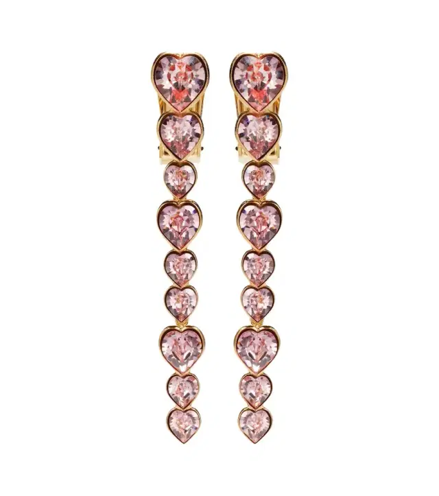 Oscar de la Renta Crystal-embellished clip-on earrings