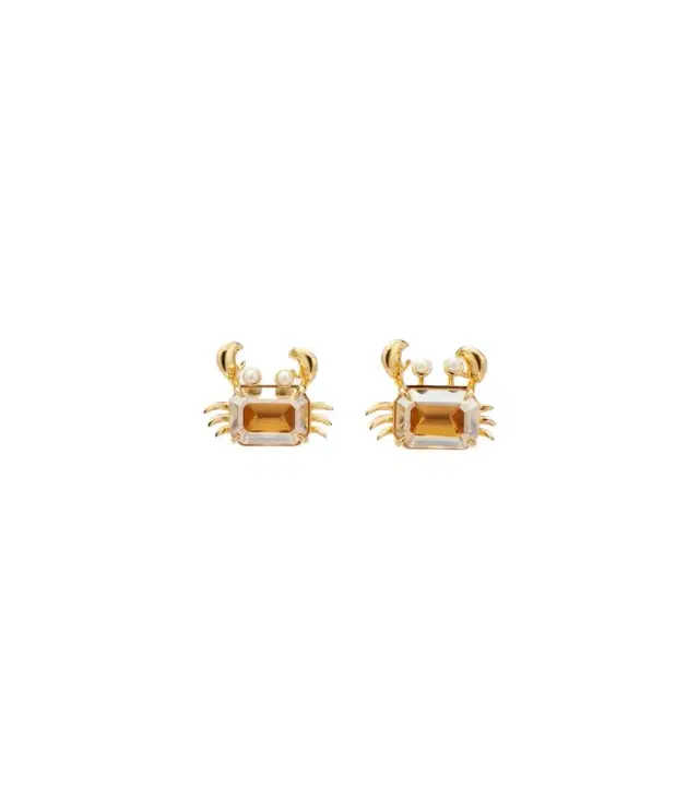 Oscar de la Renta Crab embellished earrings