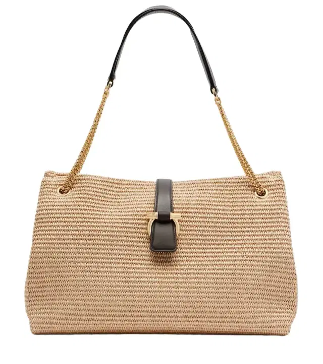 Ferragamo Medium raffia shoulder bag