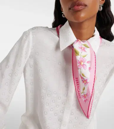 Ferragamo Floral silk scarf | Thumbnail 4