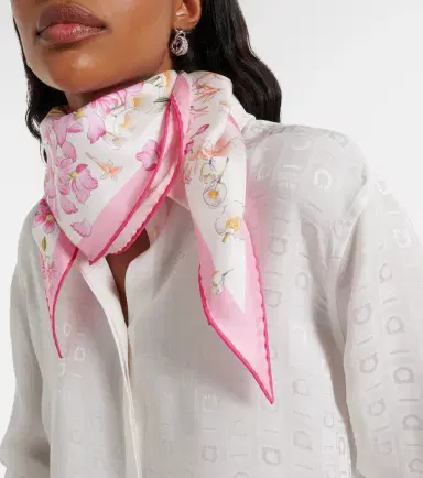 Ferragamo Floral silk scarf | Thumbnail 5