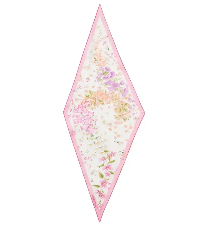 Floral silk scarf