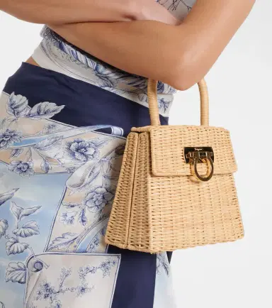 Ferragamo Small wicker top-handle bag | Thumbnail 5