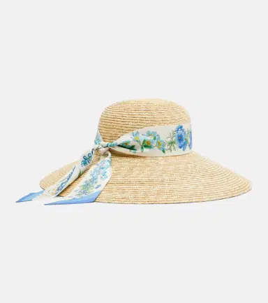 Ferragamo Scarf-detail raffia sun hat | Thumbnail 2