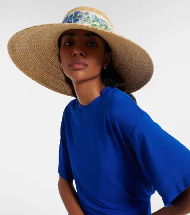 Ferragamo Scarf-detail raffia sun hat | Thumbnail 5