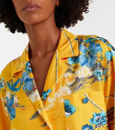 Gucci Floral silk twill shirt | Thumbnail 4