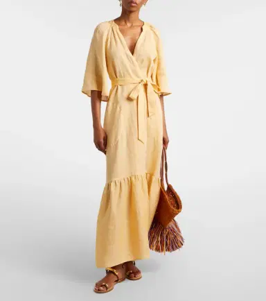 Eres Audacieuse belted linen maxi dress | Thumbnail 2