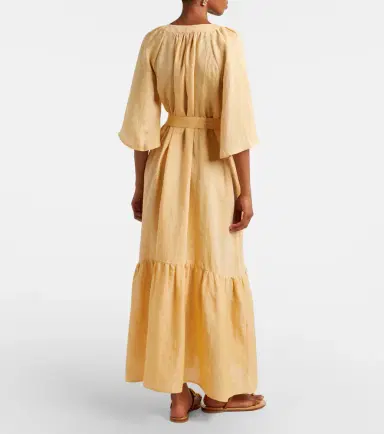 Eres Audacieuse belted linen maxi dress | Thumbnail 3