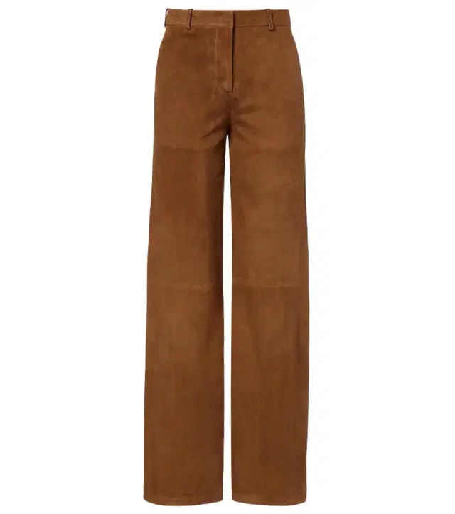 Coda suede wide-leg pants