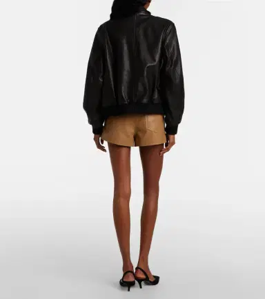 Nour Hammour Leontine leather shorts | Thumbnail 6