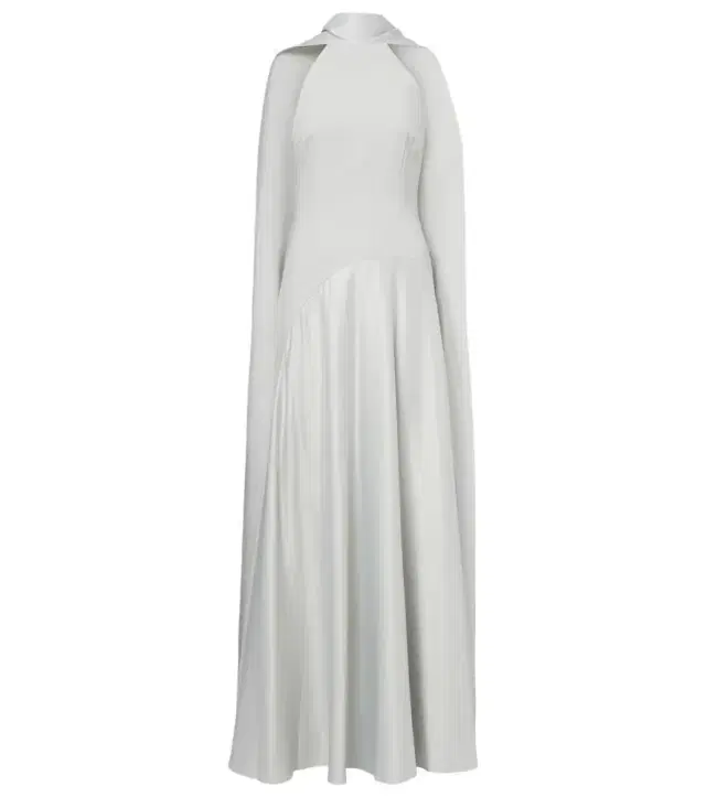 Cece halterneck crêpe and satin gown