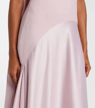 Solace London Cece halterneck crêpe and satin gown | Thumbnail 2 Solace London Cece halterneck crêpe and satin gown | Thumbnail 2