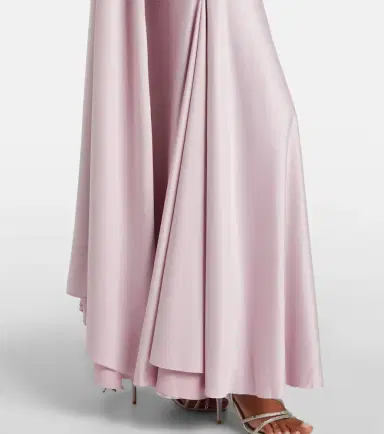 Solace London Cece halterneck crêpe and satin gown | Thumbnail 7 Solace London Cece halterneck crêpe and satin gown | Thumbnail 7