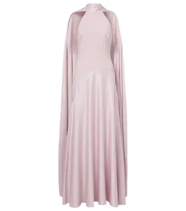 Solace London Cece halterneck crêpe and satin gown | Thumbnail 1 Solace London Cece halterneck crêpe and satin gown | Thumbnail 1