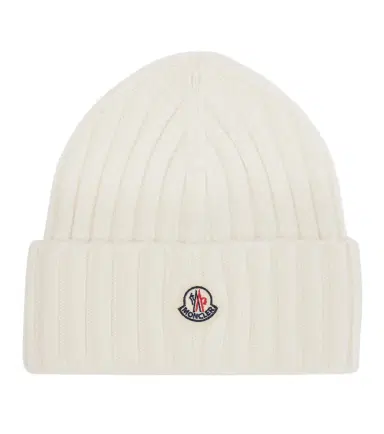 Moncler Logo virgin wool beanie | Thumbnail 1 Moncler Logo virgin wool beanie | Thumbnail 1