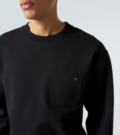 Valentino VGold cotton-blend jersey sweatshirt | Thumbnail 4