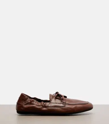 Prada Shuffle leather boat shoes | Thumbnail 3