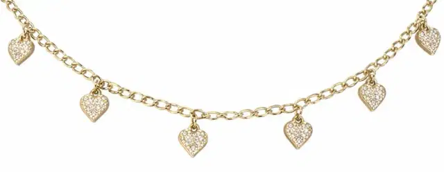 Wish Fine Jewelry 1.26ct Diamond 18K Gold  Heart Stationed Necklace