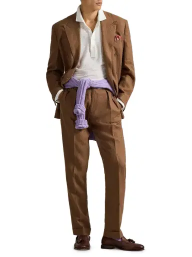 Polo Ralph Lauren Pleated Linen Straight-Leg Trousers | Thumbnail 2 Polo Ralph Lauren Pleated Linen Straight-Leg Trousers | Thumbnail 2
