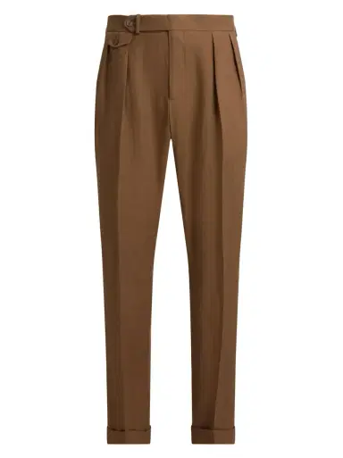 Polo Ralph Lauren Pleated Linen Straight-Leg Trousers | Thumbnail 1 Polo Ralph Lauren Pleated Linen Straight-Leg Trousers | Thumbnail 1