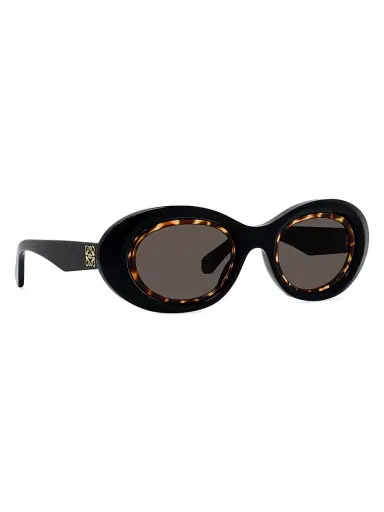 Loewe Women's Anagram 54MM Oval Sunglasses - Shiny Black Brown | Thumbnail 8 Loewe Women's Anagram 54MM Oval Sunglasses - Shiny Black Brown | Thumbnail 8