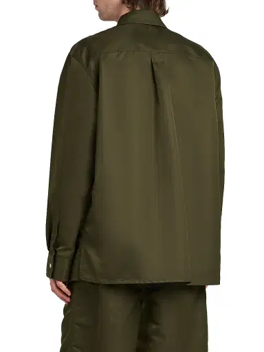 Bottega Veneta Men's Nylon Zip-Front Overshirt - Shrub - Size 40 | Thumbnail 5
