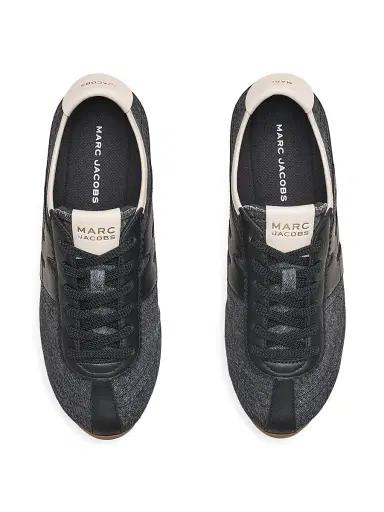 Marc Jacobs Women's The 400 Bleecker Logo Denim Low-Top Running Sneakers - Asphalt Wash - Size 9 | Thumbnail 5