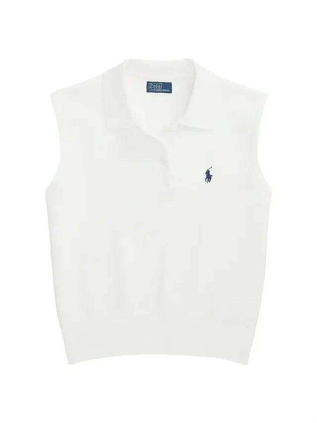Polo Ralph Lauren Women's Cotton-Blend Sleeveless Polo Sweater - White