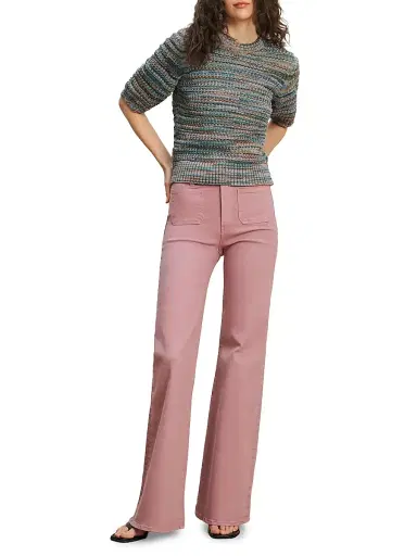 Veronica Beard Women's Merivale Metallic Cotton-Blend Sweater - Stone Army Multi - Size Large | Thumbnail 2