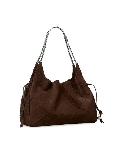 Tory Burch Women's Fleming Suede Large Tote - Dark Cocoa | Thumbnail 3