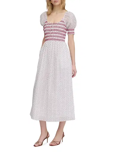 Hill House Home Women's The Madeline Nap Dress - White Poppy Half Drop - Size Large | Thumbnail 2