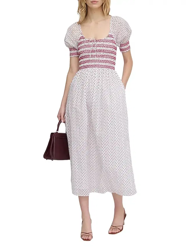 Hill House Home Women's The Madeline Nap Dress - White Poppy Half Drop