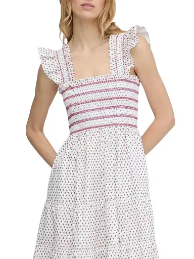 Hill House Home Women's The Ellie Nap Dress - White Poppy Half Drop - Size XXL | Thumbnail 4