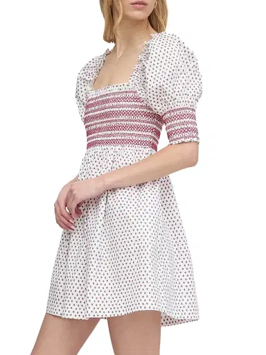 Hill House Home Women's The Lila Nap Dress - White Poppy Half Drop - Size Large | Thumbnail 3