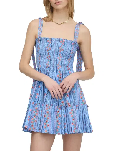 Hill House Home Women's The Ribbon Charlotte Nap Dress - Blue Floral Batik Stripe - Size XXL | Thumbnail 3 Hill House Home Women's The Ribbon Charlotte Nap Dress - Blue Floral Batik Stripe - Size XXL | Thumbnail 3