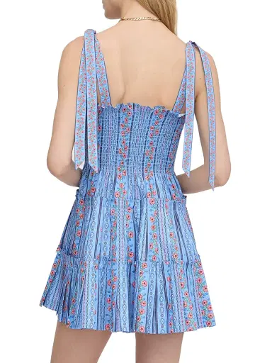 Hill House Home Women's The Ribbon Charlotte Nap Dress - Blue Floral Batik Stripe - Size XXL | Thumbnail 5 Hill House Home Women's The Ribbon Charlotte Nap Dress - Blue Floral Batik Stripe - Size XXL | Thumbnail 5