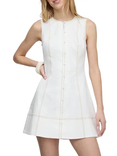 Hill House Home Women's The Angie Dress - Off White - Size XL | Thumbnail 3