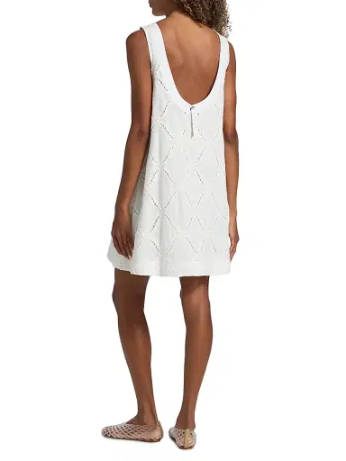 DEREK LAM 10 CROSBY Women's Alina Cotton Eyelet Shift Minidress | Thumbnail 5 DEREK LAM 10 CROSBY Women's Alina Cotton Eyelet Shift Minidress | Thumbnail 5